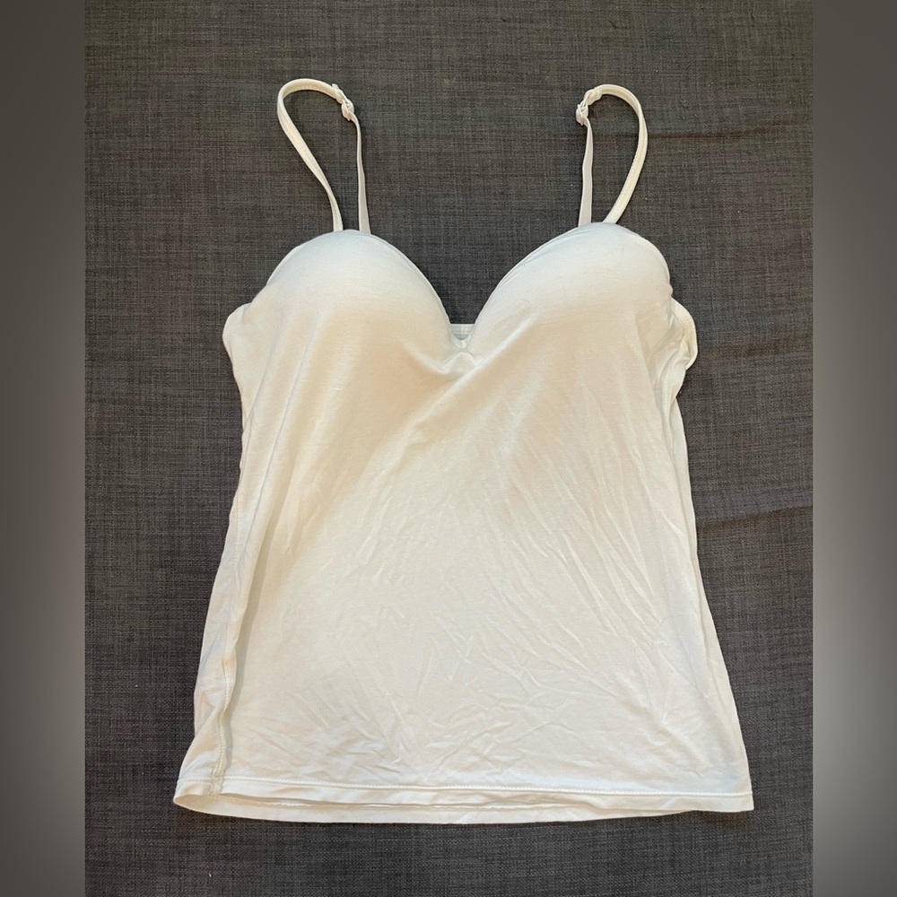 Women’s Semi Sheer Bra Cami - White - Size Large
